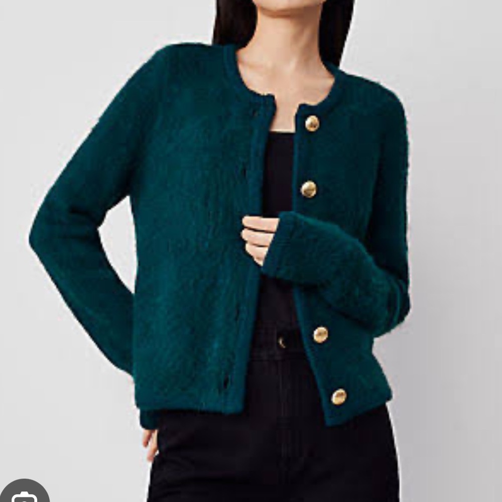 Ann Taylor Brushed Sweater Jacket